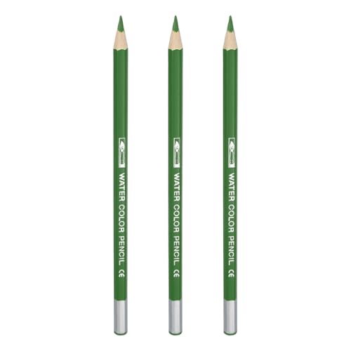 PATIKIL Watercolor Pencils, Green Color Pencil Set Sketch Coloring Drawing Colored Pencils Bulk Artist Drawing Supplies for Adult Coloring Book Blending, 3 Pcs - color: Green