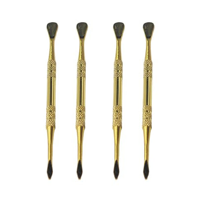 Klyeola 4Pcs Wax Carving Tools Set, Stainless Steel Double-Ended Sculpting and Modeling Tools Kit, Wax Spoon and Carving Tool for Clay, Pottery, Jewelry Making(Gold) - color: Gold