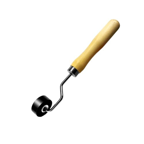 GELELF Smooth Peeling Brayer Roller - Wood Hand Roller Rollers Ink Roller Tape Roller for Gluing Taping Gel Printing Inking Block Printmaking Stamping Scrapbooks (#1: 0.5 Inch (1.2CM)) - color: #1: 0.5 Inch (1.2CM)