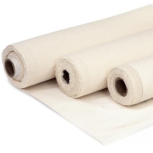 Barcelonetta | Muslin Fabric | 100% Cotton, Unbleached | 60'' Wide | Arts & Crafts, Canvas, Backings, Covers, Placemats (Muslin Natural, 4 Yard) - color: Muslin Natural, size: 4 Yard