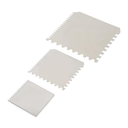 Clay Scrapers, Stainless Steel Scrapers, 3 Pcs Serrated Clay Scrapers, Multipurpose Rib Scraper Tool for Pottery Sculpture Modeling Texturing