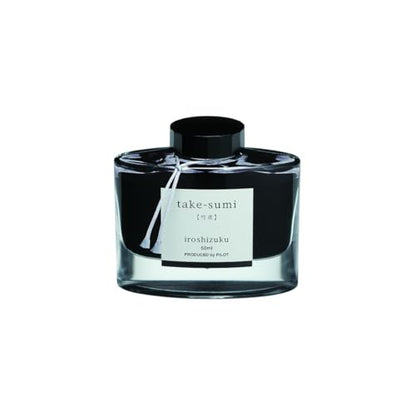 Pilot Iroshizuku Fountain Pen Ink – 50 ml Bottle – Take-sumi (Gray Black) (Japan Import), Black