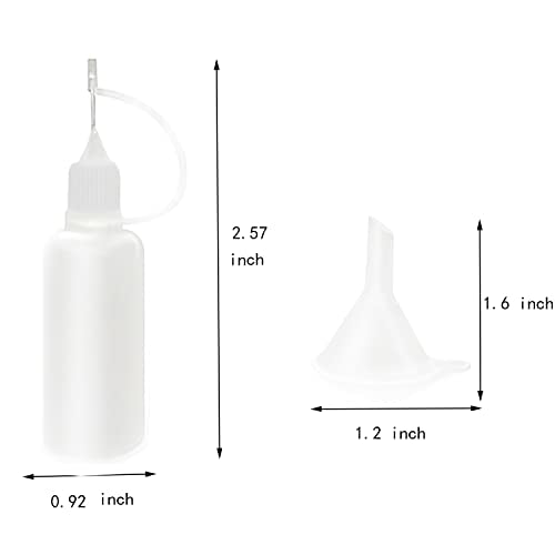 XYSMZM 12 Pcs 0.5 Ounce Precision Tip Applicator Bottles, White Lids - size: 0.5 Ounce