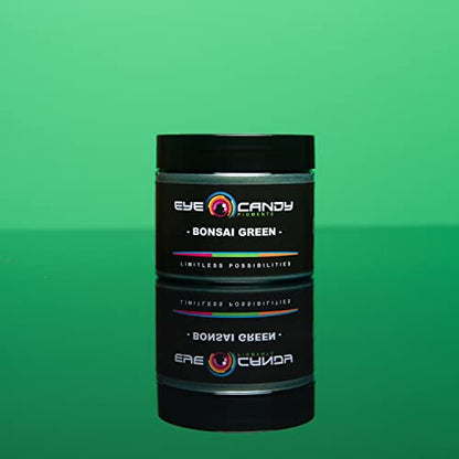 Eye Candy Pigments Premium Green Mica Powder - Bonsai Green (50gr) - for Epoxy, Resin, Soap, Paint, Woodworking, Acrylic Pouring, Bath Bombs, Fishing Lures - DIY Arts and Crafts Additive - color: Bonsai Green