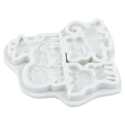 Animal Polymer Clay Mold Lion Elephant Giraffe Silicone Molds - color: Style D