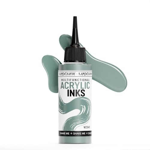 Kamenskaya Acrylic Inks for Artists - 'Duck Egg' Acrylic Ink, 3.38 Fl Oz (100 ml) - color: Duck Egg