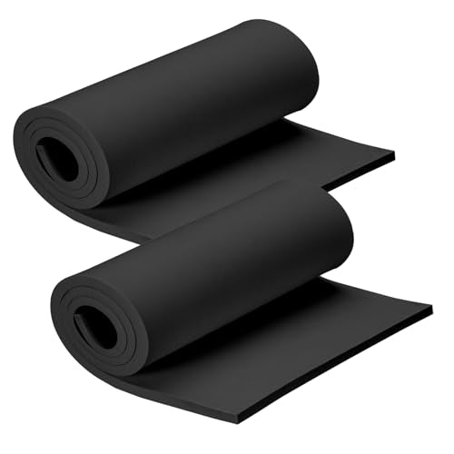 2-Pack 8mm Thick Black Eva Foam Sheets roll, 13.9" x 39" Premium eva Craft Foam for Halloween Cosplay Costume by MEARCOOH - color: 2PCS:Black, size: Thickness-8mm