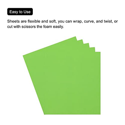 MECCANIXITY EVA Foam Sheets Green 19.7 Inch x 17.7 Inch 0.8mm Thick Crafts Foam Sheets for Costumes, Arts and Crafts Projects Pack of 5 - color: Green, size: 19.7 x 17.7 x 0.03 in