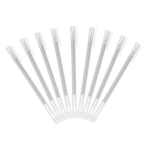 MECCANIXITY 9 Pcs Metallic Vibrant Sparkle Gel Pens, Drawing Pens with Fine Point 1mm for Adult Drawing Doodling Journaling Art Supplies and DIY Crafts, Silver - color: Silver