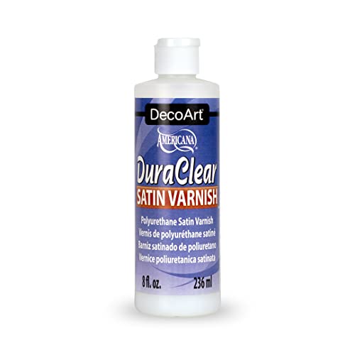 DecoArt DuraClear Varnish, 8 Fl Oz, 1 Bottle - Satin - color: Clear Satin, size: 8 fluid ounces