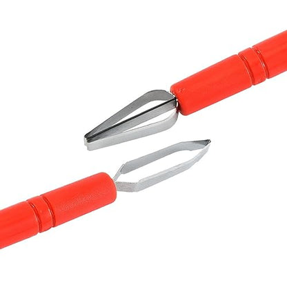 5 Pieces Fruit Carving Tool Fruit Sculpting Tool Stainless Steel Clay Sculpting Tool Pottery Sculpting Tool Clay Carving Tool Pottery Carving Tool Clay Molding Tool Pottery Molding Tool, Red