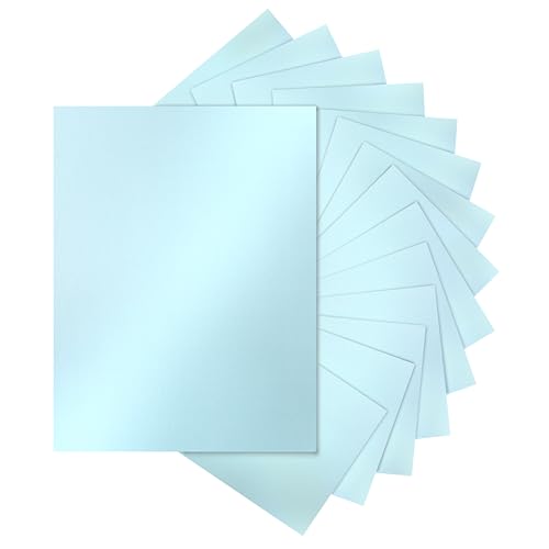 Silunkia 28 Sheets Blue Shimmer Cardstock 8.5 x 11 Premium Paper 92lb | Heavyweight Craft Paper Card Stock for Making Cards, Greeting Cards, Office Printing, Scrapbooking, Invitations - color: Blue, size: 28 Sheets