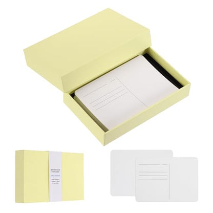 MECCANIXITY 40Sheets Watercolor Postcards, 100% Cotton 4"x6" Watercolor Paper Blank Postcard W Yellow Cap White Waistband Cold Pressed for Mailing Painting Invitation Card(140lb/300gsm) Yellow - color: Yellow