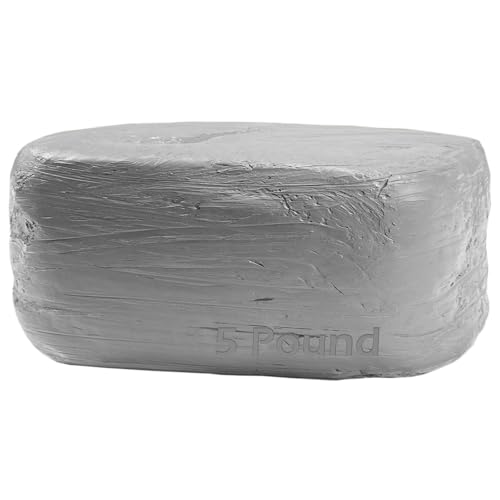ReArt Natural Air-Dry Clay 5lbs for Sculpting, Wheel Throwing, Hand Building, All-Purpose Modeling Clay, Gray - color: Gray 5LBs