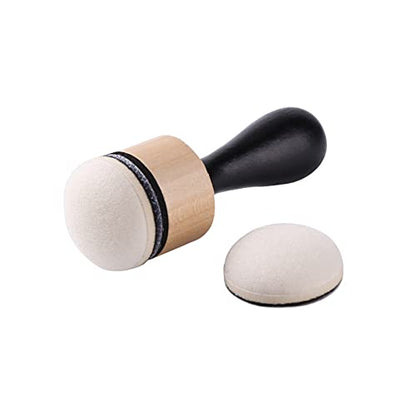 Briartw Mini Round Ink Blending Tool with Foams Replacement Refill Sponge Domed Foam Set 1 Tool and 12 Foams Scrapbooking Painting Drawing Art Supplies Handle Ink Tools Embossing Stencils - color: 1 Tool +2 Flat Foams+10 Domed Foams