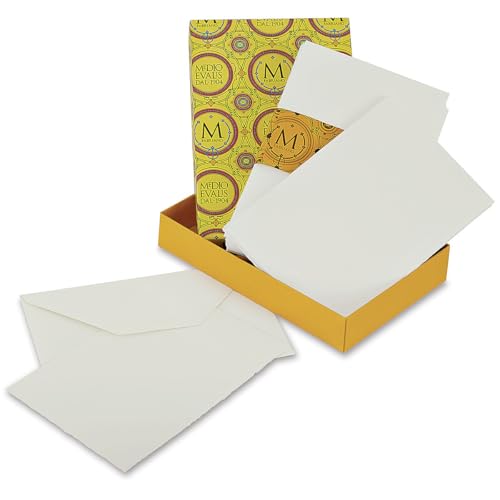 Fabriano Medioevalis Cards & Envelopes Set, 20/Pkg., 4.5" x 6.75" - size: 4.5 x 6.75, style: Flat