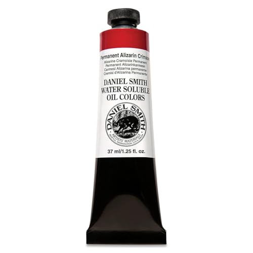 Daniel Smith 284390016 Water Soluble Oils Paint Tube, 37 ml, Permanent Alizarin Crimson - color: Permanent Alizarin Crimson