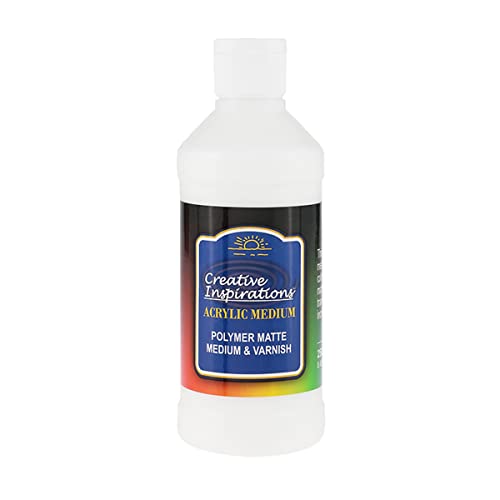 Creative Inspirations Acrylic Polymer Medium and Varnish - 250ml Bottle - Matte Varnish for Acrylic Painting, Extends and Enhances Color, Create Acrylic Glazes, Soap and Water Clean-Up - color: Matte, size: 250 ml