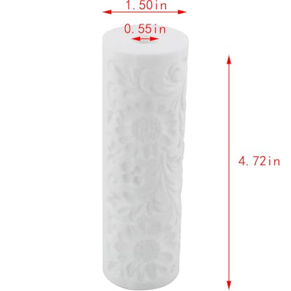 ZCZQC Floral Texture Clay Roller Polymer Clay Texture Roller Embossing Clay Cutter for Use with Cutting Tools 4.72x1.5in for DIY Earrings Jewelry Making Craft Supplies