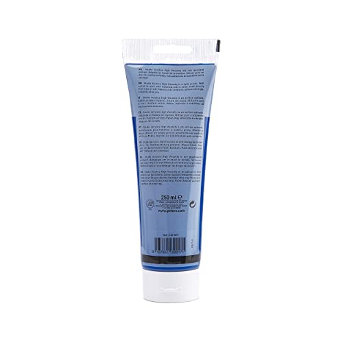 PEBEO Studio Acrylics High Viscosity, Fine Acrylic, 250 ml - Phthalocyanine Blue,169-017 - color: Phthalocyanine Blue