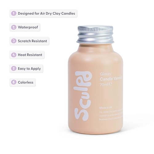 Sculpd Glossy Acrylic Clear Coat Varnish for Candles & Pottery, 2.37 Fl Oz - color: Transparent, size: 0.08 Fl Oz (Pack of 1)