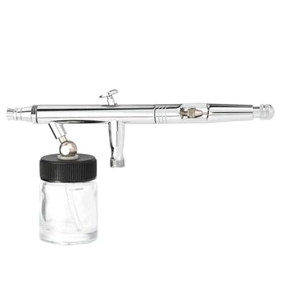 10pk 0.75oz Glass Airbrush Bottles, 30° Siphon with Silicone Caps | 10 glass jars with 30° siphon adapter, 10 silicone caps seal paint & block dust, fits Iwata/Master/Badger,easy-clean bulk set - size: G2P