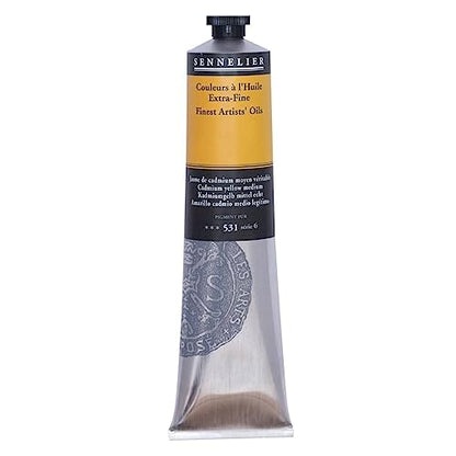 SENNELIER Artists Color Oil Paint, 200ml, Cadmium Yellow Medium S6 - color: Cadmium Yellow Medium S6, size: 1 Count (Pack of 1)