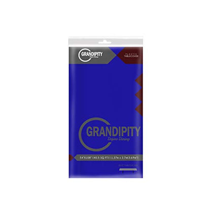 Blue 1 Pack Premium Disposable Plastic Tablecloth 54 Inch. x 108 Inch. Rectangle Table Cover - color: Blue, size: 1 Pack Rectangle