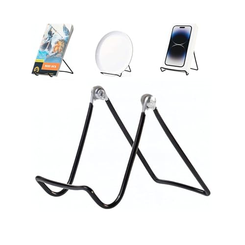 KINGDOM SOLUTIONS - 3.25" Black Metal Display Stand Made in USA - 12 Pack | Holds Plates, Pictures, Photos, Books, Frames, Posters & Art - Sturdy, Adjustable, Great for Home, Office or Retail Use - color: Black Adjustable, size: 3.25" (12-pack)