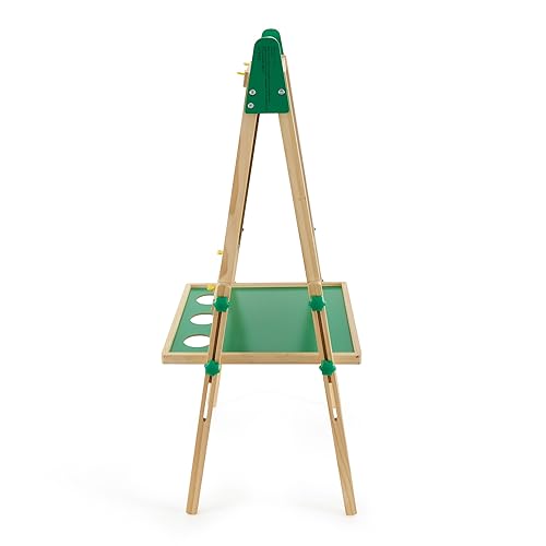 Crayola Wooden Art Easel for Kids, 2-in-1 Dry Erase Board & Chalkboard, Gifts for Toddlers, Ages 3, 4, 5 - style: Wooden Easel