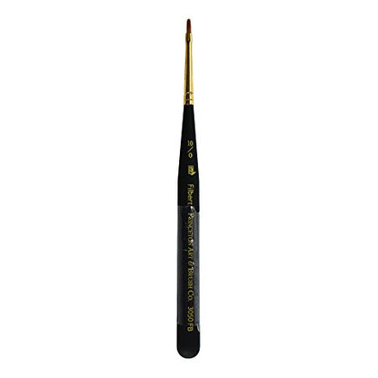 Princeton Mini-Detailer Filbert Brush, Synthetic, Short Handle, Size 10/0 inch, 1 Count - color: Black, size: 10/0