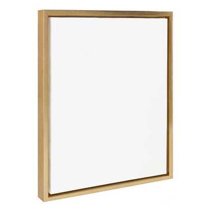Kate and Laurel Sylvie Blank Framed Canvas Wall Art, 16x20 Bright Gold, Modern Empty Canvas for Paint-Your-Own Art, Ready to Paint Premium Canvas Already Framed - color: Sylvie Bright Gold