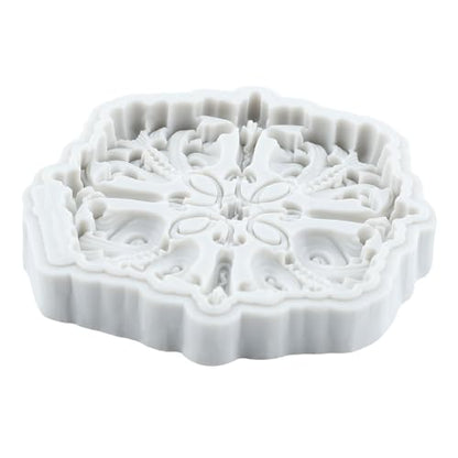 Baroque Scroll Relief Polymer Clay Mold Baroque Lace Silicone Molds | Embossed Sculpture DIY Craft Epoxy Resin Casting Polymer Clay Tools Crafts Air Dry Jewelry Making - color: Style Q