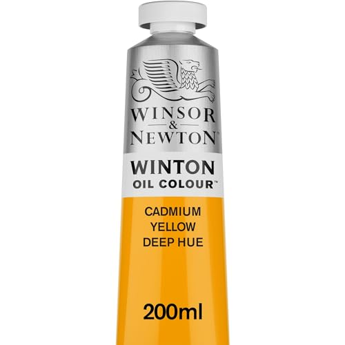 Winsor & Newton Winton Oil Color, 200ml Tube, Cadmium Yellow Deep Hue | High-quality pigments, Durable, Lightfast, Permanent, Uniform Consistency, Great Pigment Load - color: Cadmium Yellow Deep Hue, size: 6.75 Fl Oz (Pack of 1), style: 6.75-oz Tube