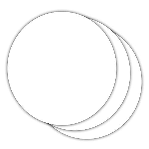 NARA Alcohol Ink Paper | White | 38” Diameter Circle | 430 microns/320 GSM | 10 Sheets | Heavy Paper | Paper for Alcohol Ink Art Painting | 100% Stain-Free - color: White_Circle_Paper Sheets_03