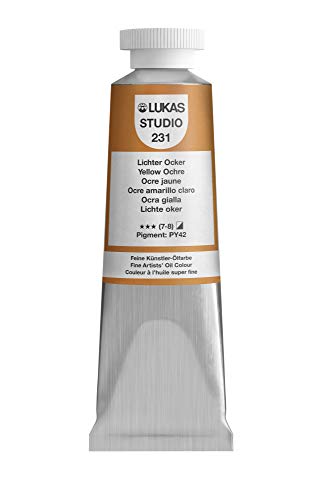 Lukas Studio Artist Oil Color Paints - High-pigment oil paint made with natural binder for artist, painting, & more! - [Yellow Ochre - 37 mL] - color: Yellow Ochre, size: 1.25 Fl Oz (Pack of 1)
