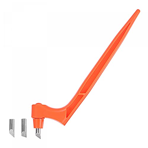 uxcell Craft Cutting Tools, 360 Degree Rotating Blades Stainless Steel Cutter with 15 30 45 Degree Blade for DIY Crafts Stencils Scrapbooks, Orange - color: Orange