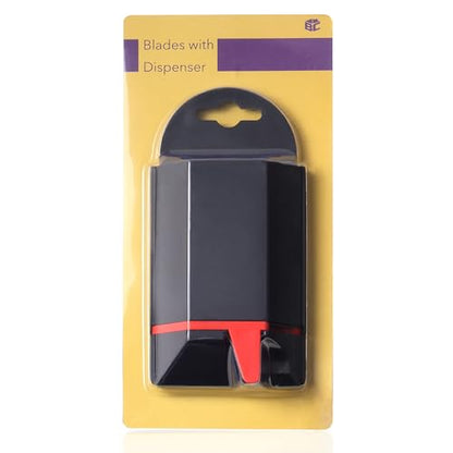Bates- Utility Knife Blades with Dispenser, 100 Pack, Carbon Steel, Black, Box Cutter Blades, Utility Razor Blades Utility Knife - color: Black With Dispenser, size: 100 Pack