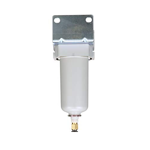 PneumaticPlus SAF400-N04BD-MEP Compressed Air Particulate Filter 1/2" NPT | 10 Micron Element, 211 SCFM, 1/2" NPT, Metal Bowl, Auto Drain, 250 PSI Max, Mounting Bracket Included - style: Metal Bowl - Auto Drain