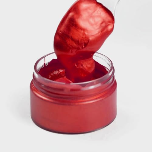 DGAGA Metallic Acrylic Paint,Metallic Red Paints,1.69 OZ/Jar,Chalk Paste Metallics,Metal Ink for Crafts Color-shifting Glass Paint,Blendable,Paints on Rocks,Wood,Canvas,Fabric,Ceramic - color: Metallic Red Paint