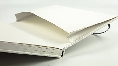 Etchr A6 Portrait Sketchbook - Hot Press Mixed Media 100% Cotton - Hardcover Drawing Book 4.1”x5.8 with 52 Pages, White