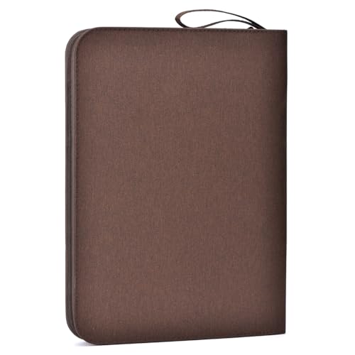 erofa 48 Slots Fountain Pen Case, Brown Water Resistant Canvas Pen Holder Display Pouch Storage Large Capacity Bag - color: Brown-Canvas
