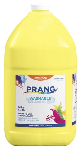 Prang Washable Tempera Paint, Yellow, 1 Gal., 1 Count - color: Yellow