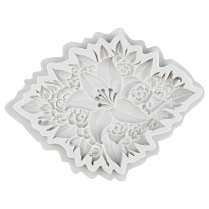 Lily Flower Silicone Molds Flower Leaves Polymer Clay Mold - color: Style C
