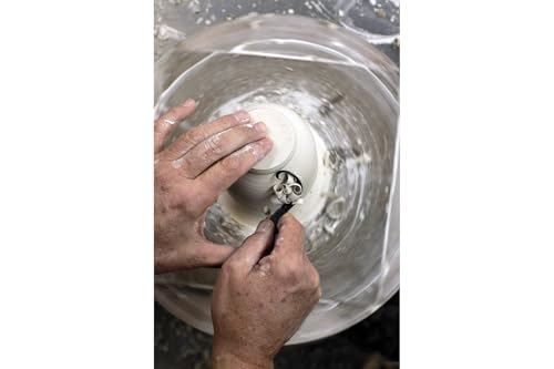 Mudtools Do-All Trim Tool: Double Ended Pottery Trimming Tool for Wheel Throwing, Clay Cutting Edge, Loop Shape Curled End, Ceramic Smoothing Surface, Made in The USA