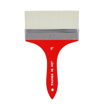Large 8 Inch Flat Paddle Paint Brush | Scale Brush, Blending Paint Brush, Wide Flat Paint Brushes for Oil and Acrylic Paints - color: Flat, size: 8''