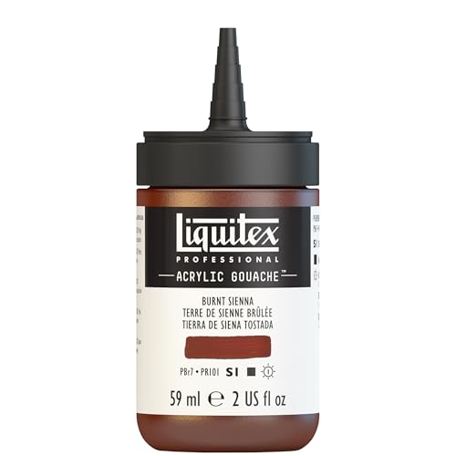 Liquitex Acrylic Gouache, 2-oz (59ml) Bottle, Burnt Sienna - color: Burnt Sienna