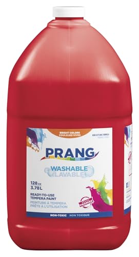 Prang Washable Tempera Paint, Red, 1 Gal., 1 Count - color: Red