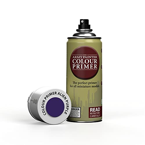 The Army Painter, Colour Primer Alien Purple, 400 ml acrylic spray | Spray Paint Basecoat for Miniature Model Undercoat Priming, Plastic Wargames, DnD & Warhammer - color: Alien Purple