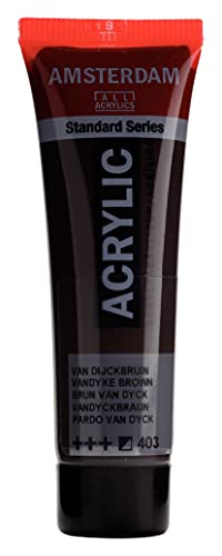 Amsterdam Standard Series Acrylic Tube 20ml Vandyke Brown 403 (17044030) - color: Vandyke Brown, size: 0.67 Fl Oz (Pack of 1)